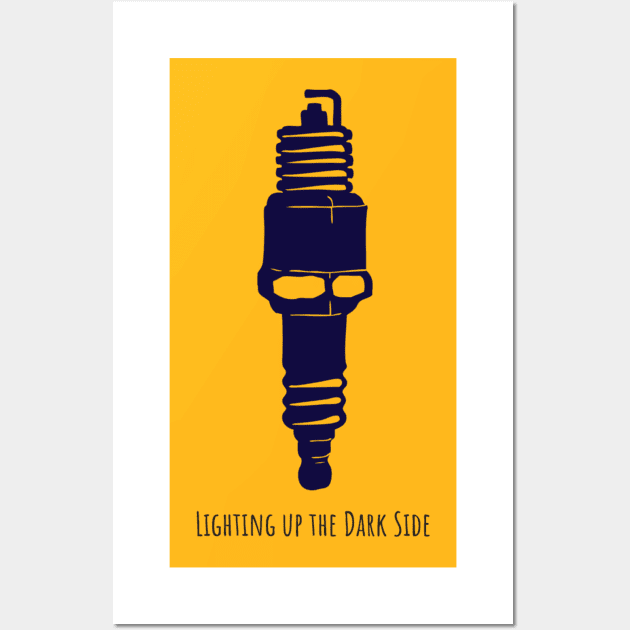 Spark Plug - Lighting Up The Dark Side Wall Art by Urban Gypsy Designs